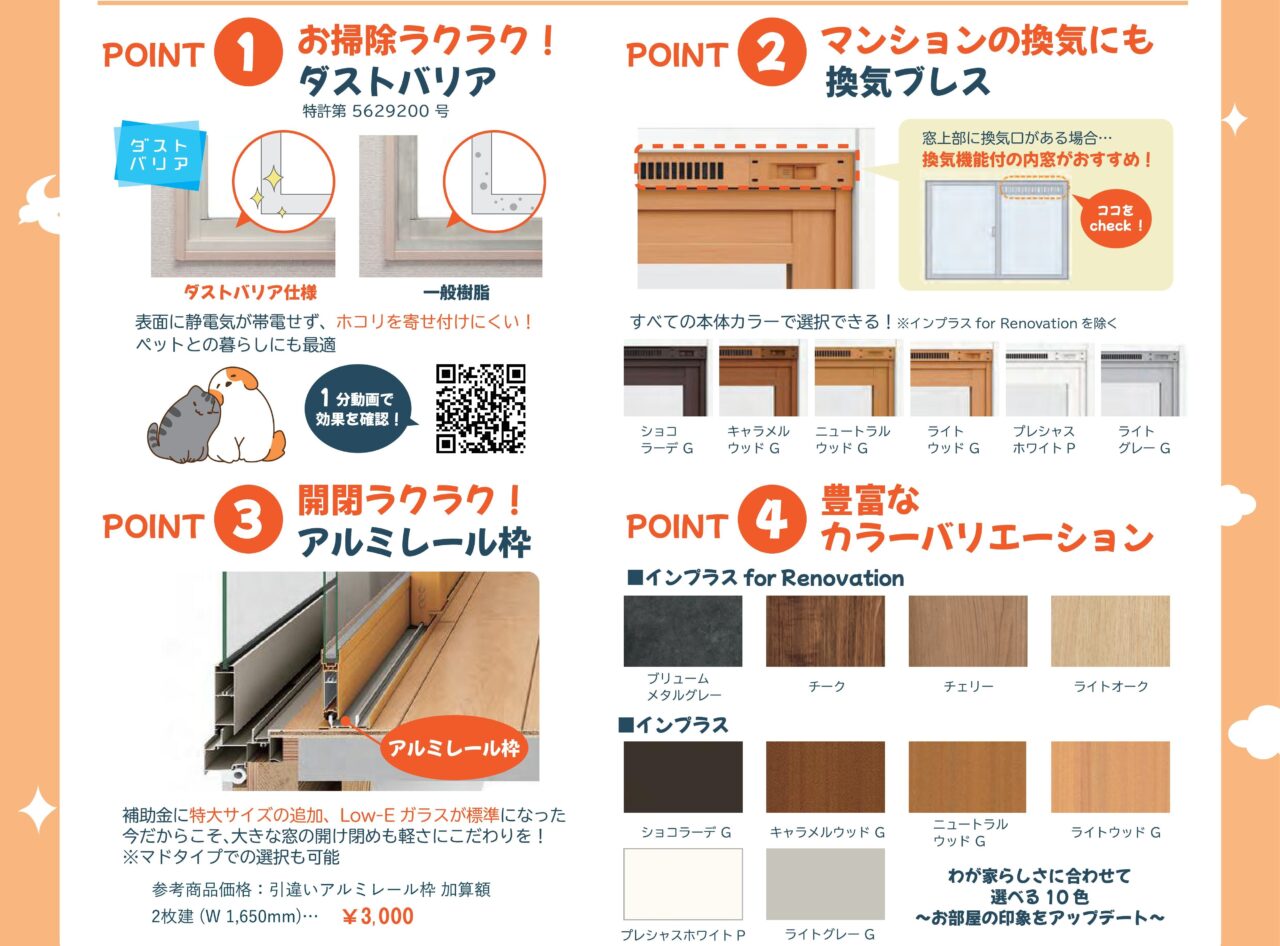 内窓インプラス　ポイント