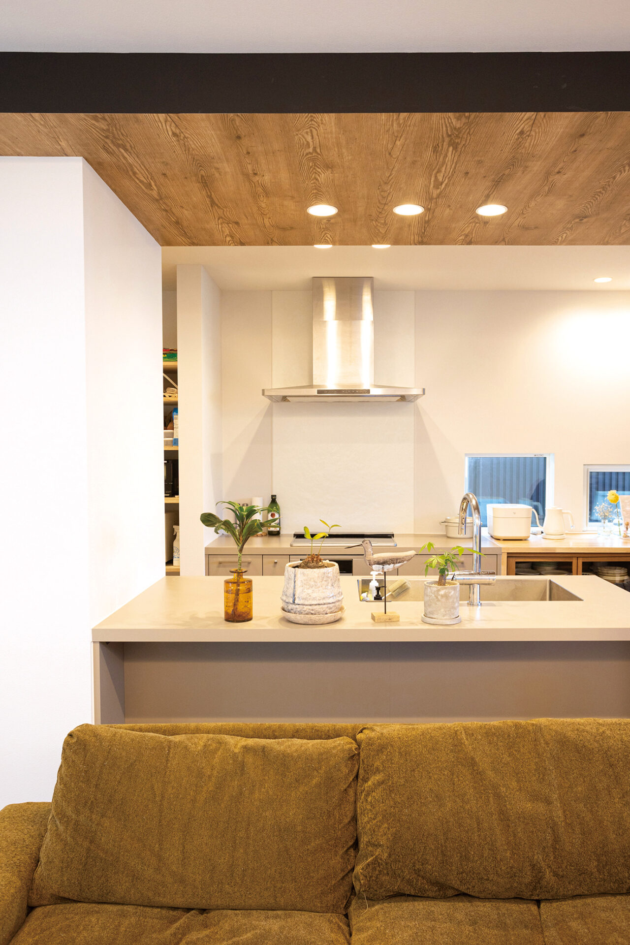 リビングと一体となったキッチン